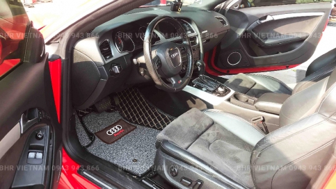 Thảm lót sàn ô tô 5D 6D Audi A8 cao cấp, chuẩn form mẫu, ôm sát mặt sàn